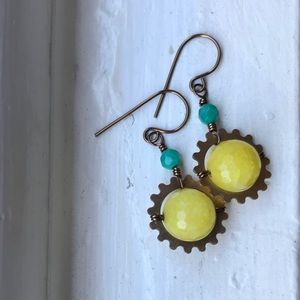 Handmade OOAK Sunshine Steampunk Earrings